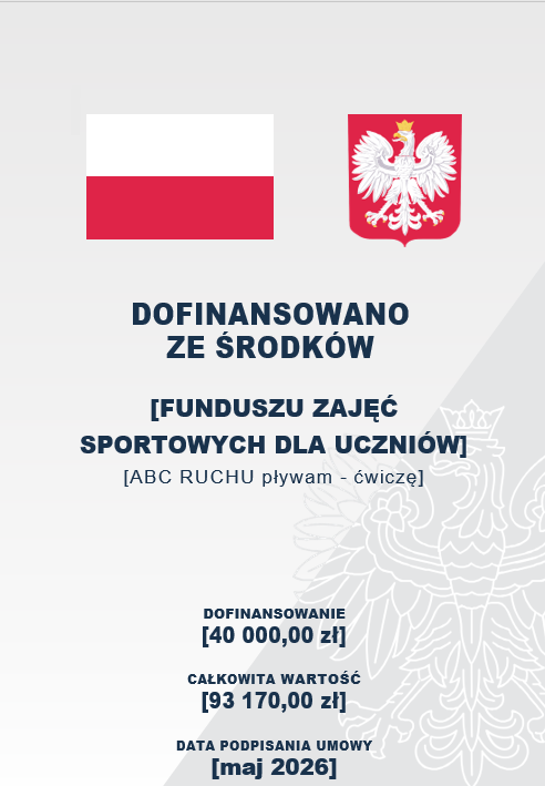 ABC RUCHU pływam - ćwiczę-Plakat