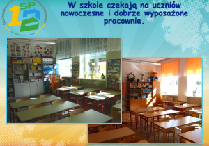 W szkole czekają na uczniów nowoczesne i dobrze wyposażone pracownie.