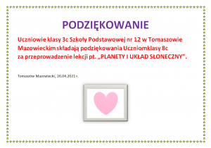 Podziękowanie