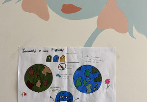 Plakaty nawiązujące do tegorocznego hasła Światowego Dnia Ziemi