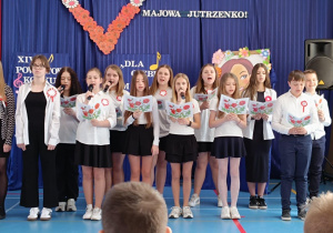 Uczniowie podczas uroczystości