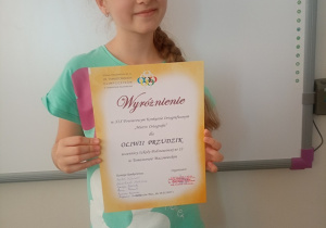 Wyróżniona uczennica SP 12