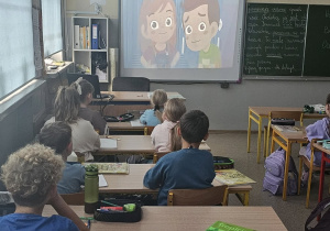 Uczniowie podczas zajęć