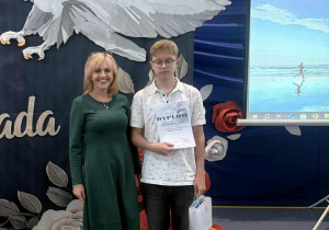 Laureat konkursu z nauczycielką