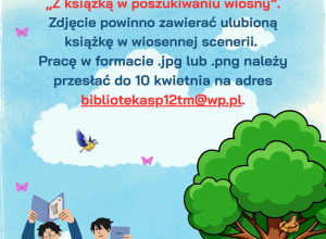 Z książką w poszukiwaniu wiosny