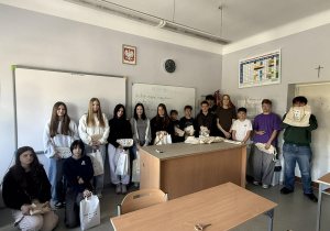 Klasa ósma w czasie warsztatów