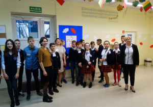 Powitanie uczniów z Gimnazjum w Zujunach na Litwie