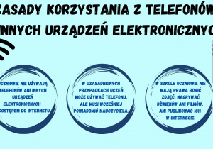 Zasady korzystania z telefonów i innych urządzeń elektronicznych